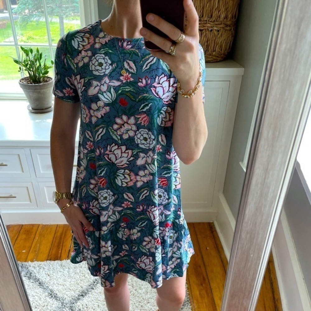 Loft floral flounce swing dress. - Picture 6 of 16
